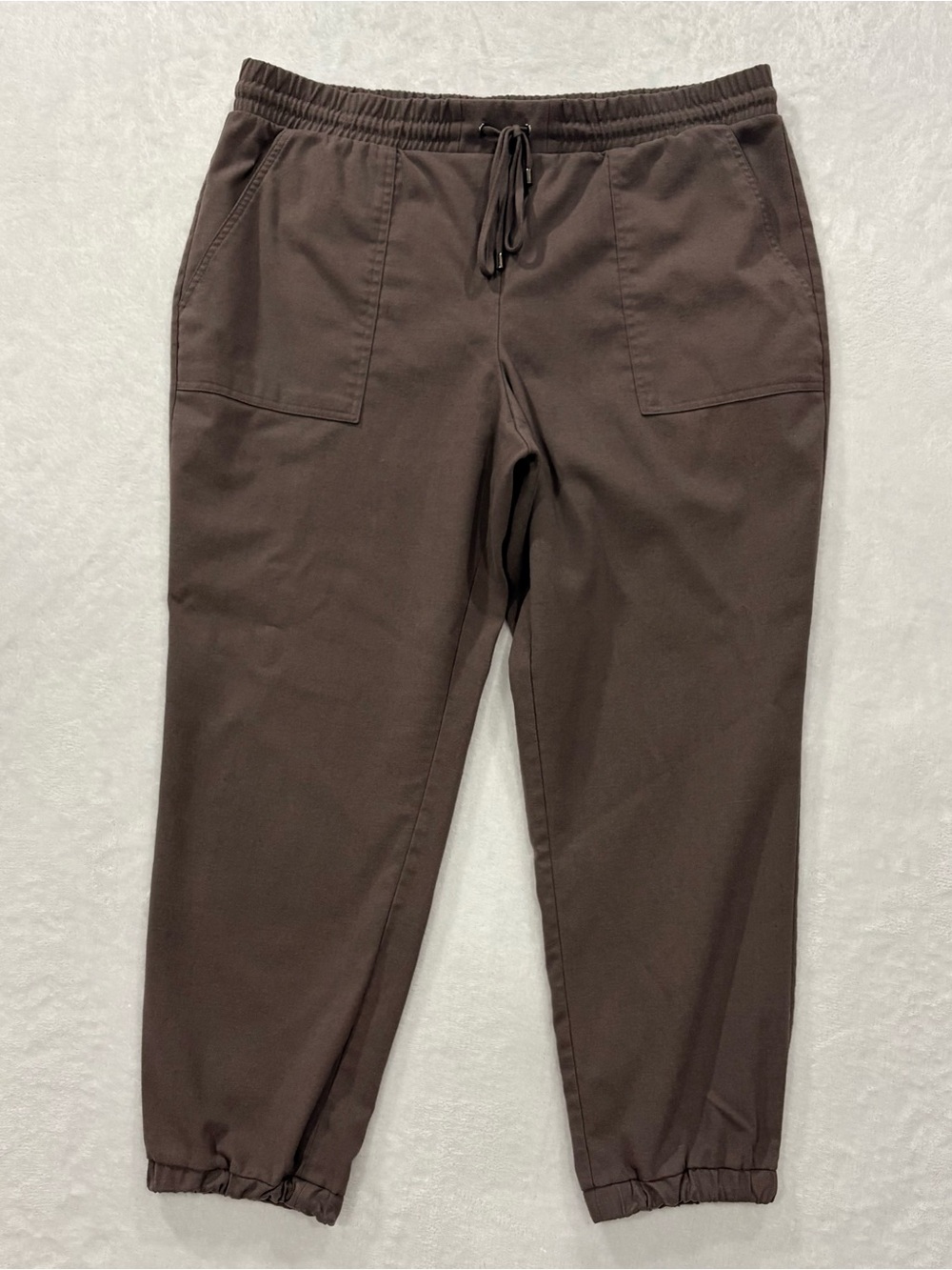 Nine West Brownish Gray Elastic Waist Jogger Pants Women’s Size XL